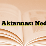 Ad Aktarması Nedir?