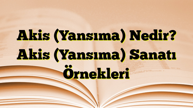 Akis (Yansıma) Nedir? Akis (Yansıma) Sanatı Örnekleri