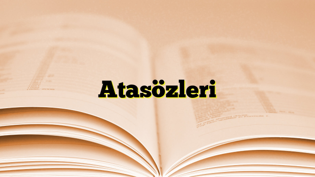 Atasözleri