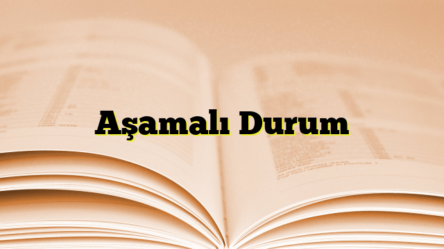 Aşamalı Durum