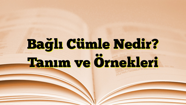 Bağlı Cümle Nedir? Tanım ve Örnekleri