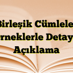 Birleşik Cümleler Örneklerle Detaylı Açıklama