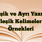 Bitişik ve Ayrı Yazılan Birleşik Kelimeler ve Örnekleri