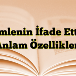 Cümlenin İfade Ettiği Anlam Özellikleri