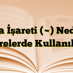 Dalga İşareti (~) Nedir ve Nerelerde Kullanılır?