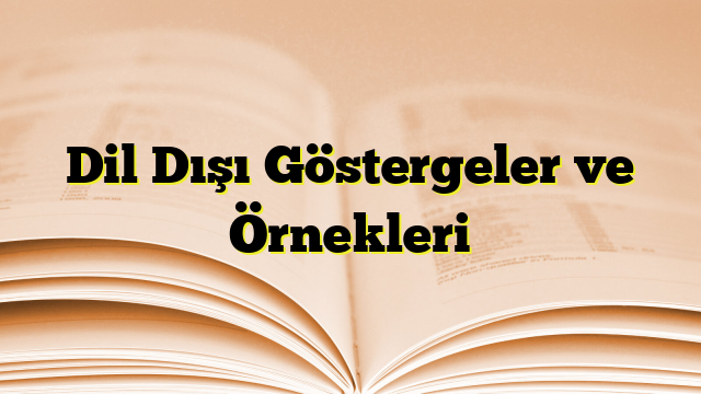 Dil Dışı Göstergeler ve Örnekleri