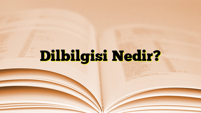 Dilbilgisi Nedir?