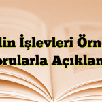 Dilin İşlevleri Örnek Sorularla Açıklama