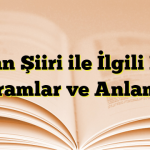 Divan Şiiri ile İlgili Bazı Kavramlar ve Anlamları