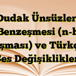 Dudak Ünsüzleri Benzeşmesi (n-b Çatışması) ve Türkçede Ses Değişiklikleri