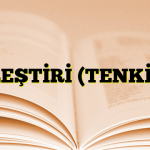 ELEŞTİRİ (TENKİT)