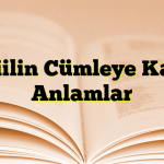 Ek Fiilin Cümleye Kattığı Anlamlar