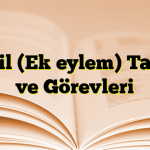 Ek fiil (Ek eylem) Tanımı ve Görevleri