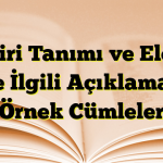 Eleştiri Tanımı ve Eleştiri ile İlgili Açıklamalı Örnek Cümleler