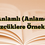 Eş Anlamlı (Anlamdaş) Sözcüklere Örnekler