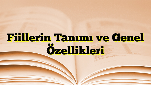 Fiillerin Tanımı ve Genel Özellikleri