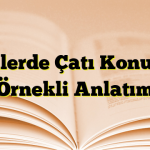 Fillerde Çatı Konusu Örnekli Anlatım