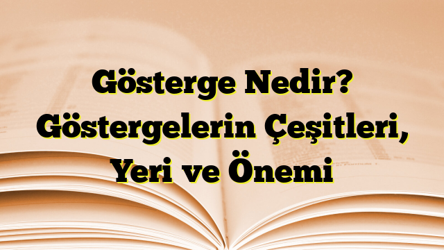 Gösterge Nedir? Göstergelerin Çeşitleri, Yeri ve Önemi