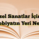 Güzel Sanatlar İçinde Edebiyatın Yeri Nedir