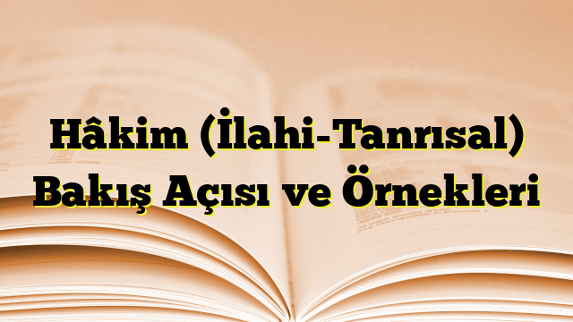 Hâkim (İlahi-Tanrısal) Bakış Açısı ve Örnekleri