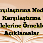 Karşılaştırma Nedir? Karşılaştırma Cümlelerine Örnekler ve Açıklamalar