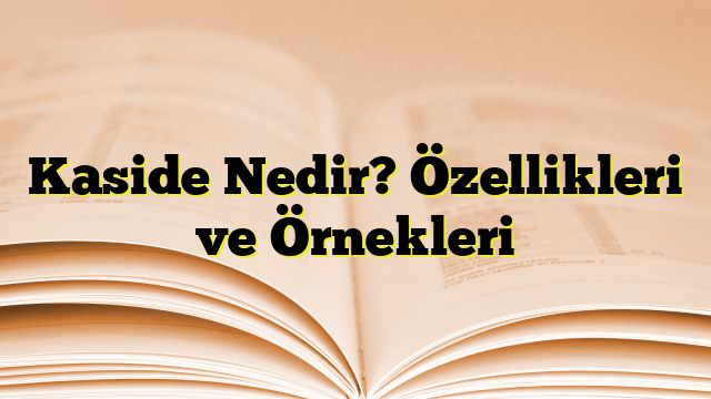 Kaside Nedir? Özellikleri ve Örnekleri