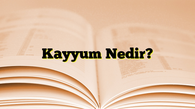 Kayyum Nedir?