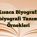 Kısaca Biyografi, Otobiyografi Tanımı ve Örnekleri