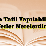 Kışın Tatil Yapılabilecek Yerler Nerelerdir?