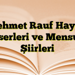 Mehmet Rauf Hayatı Eserleri ve Mensur Şiirleri