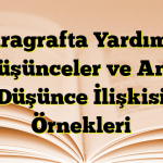 Paragrafta Yardımcı Düşünceler ve Ana Düşünce İlişkisi Örnekleri