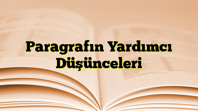 Paragrafın Yardımcı Düşünceleri