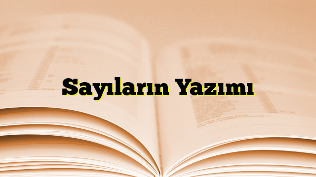 Sayıların Yazımı