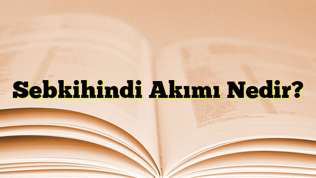 Sebkihindi Akımı Nedir?