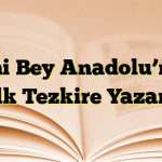 Sehi Bey Anadolu’nun İlk Tezkire Yazarı