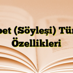 Sohbet (Söyleşi) Türü ve Özellikleri