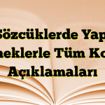 Sözcüklerde Yapı Örneklerle Tüm Konu Açıklamaları