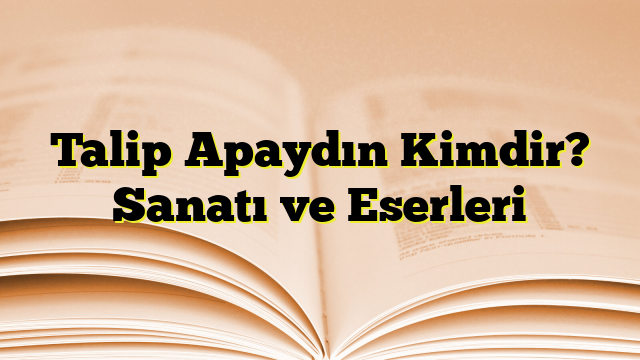 Talip Apaydın Kimdir? Sanatı ve Eserleri