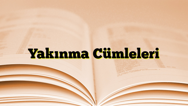 Yakınma Cümleleri