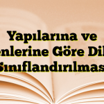 Yapılarına ve Kökenlerine Göre Dillerin Sınıflandırılması