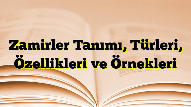 Zamirler Tanımı, Türleri, Özellikleri ve Örnekleri