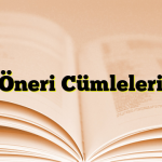 Öneri Cümleleri