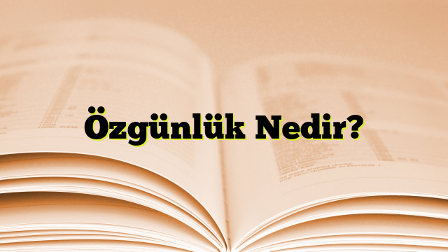 Özgünlük Nedir?