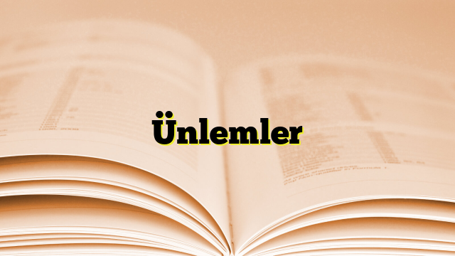 Ünlemler