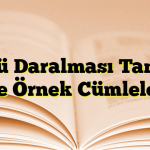 Ünlü Daralması Tanımı ve Örnek Cümleler