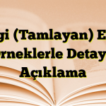 İlgi (Tamlayan) Eki Örneklerle Detaylı Açıklama