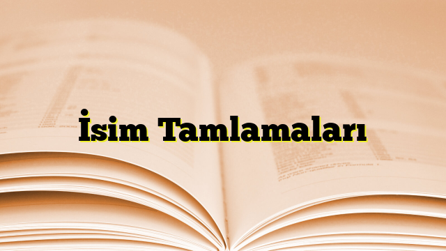 İsim Tamlamaları