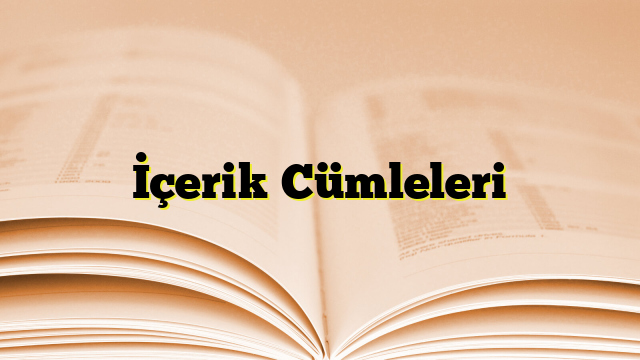 İçerik Cümleleri