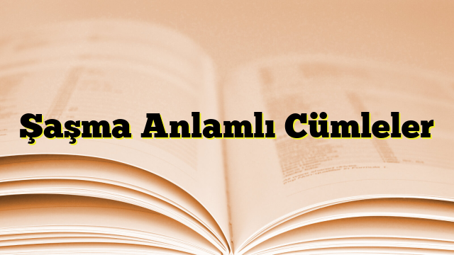 Şaşma Anlamlı Cümleler