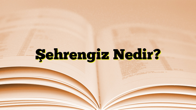 Şehrengiz Nedir?